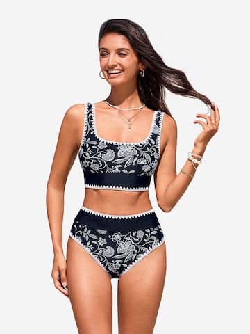 Cupshe Bustier Bikini in Schwarz