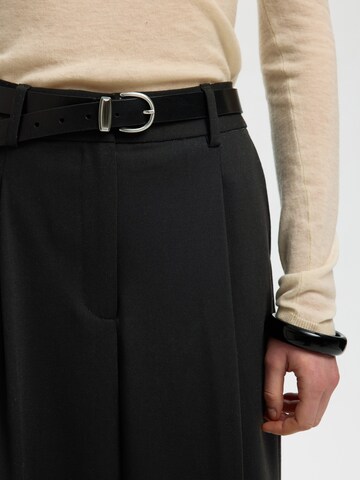 Wide Leg Pantalon à pince 'SLWMARA' SELECTED en noir