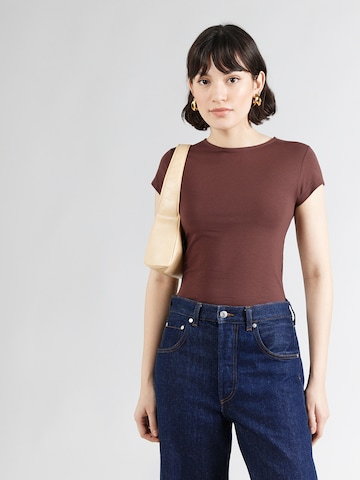 ABOUT YOU Shirt body 'Ellinor' in Beige: voorkant