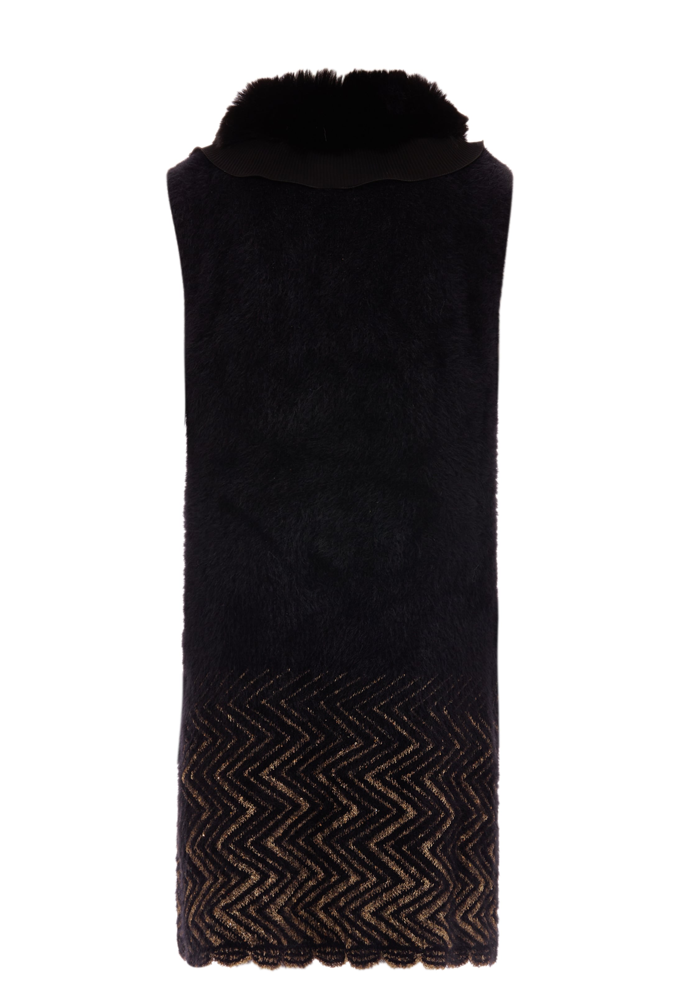 faina Gebreide bodywarmer in Zwart