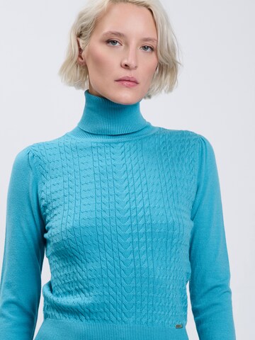 Influencer Pullover in Blau