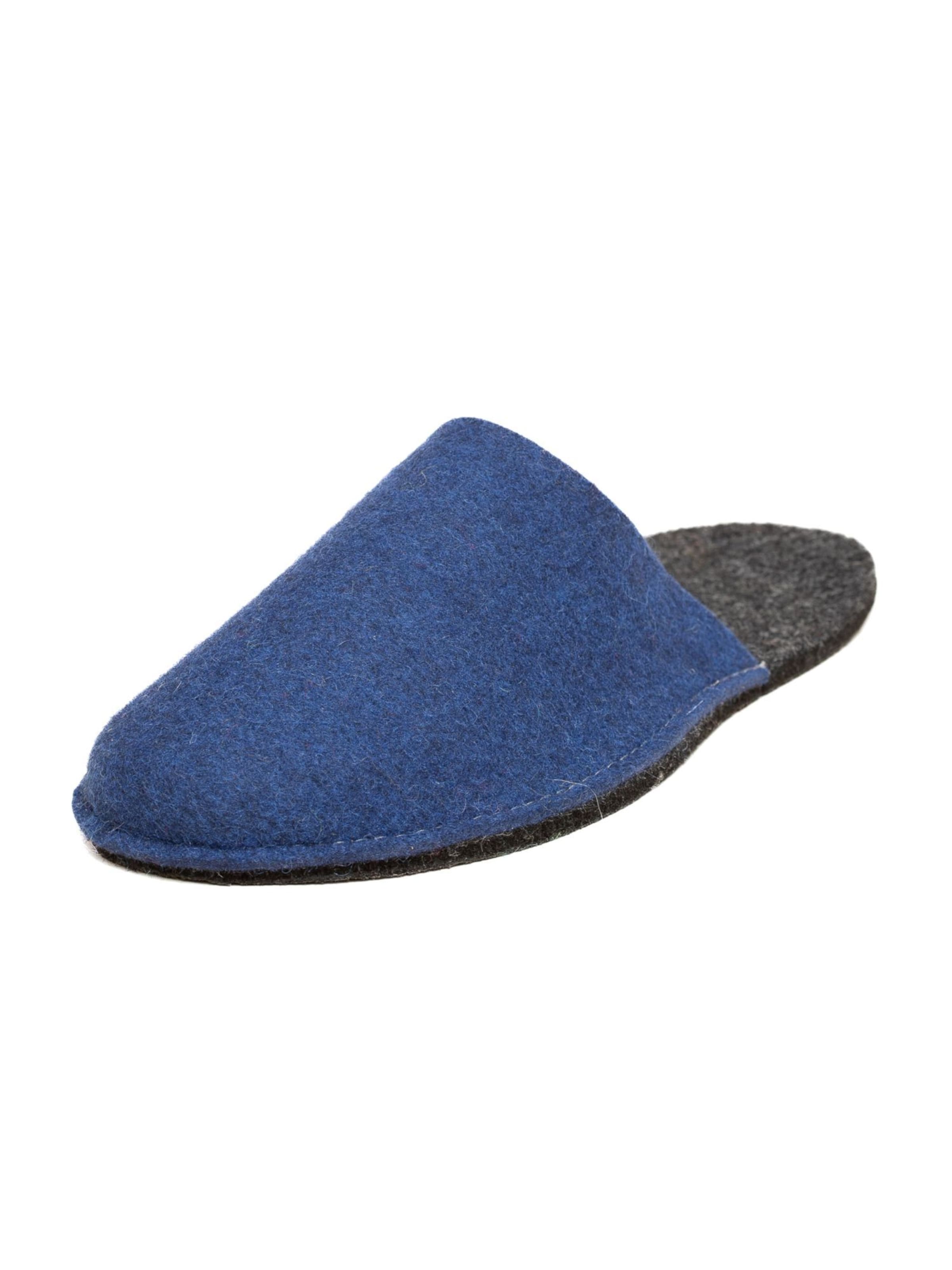 MagicFelt Slippers 'Filzpantoffel Magicfelt Travel 2.0' in Blue: front
