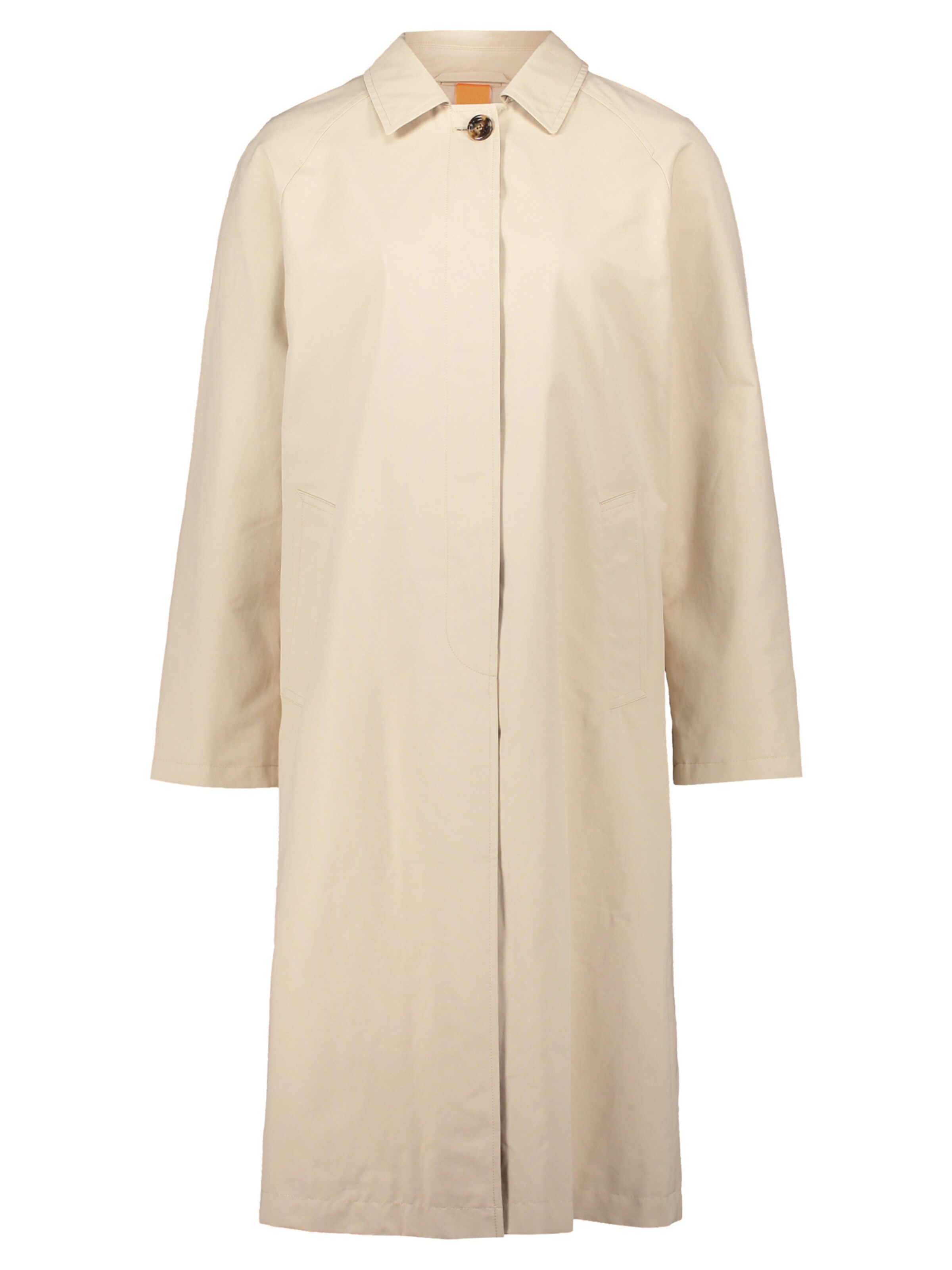 Amber & June Between-seasons coat in Beige: front
