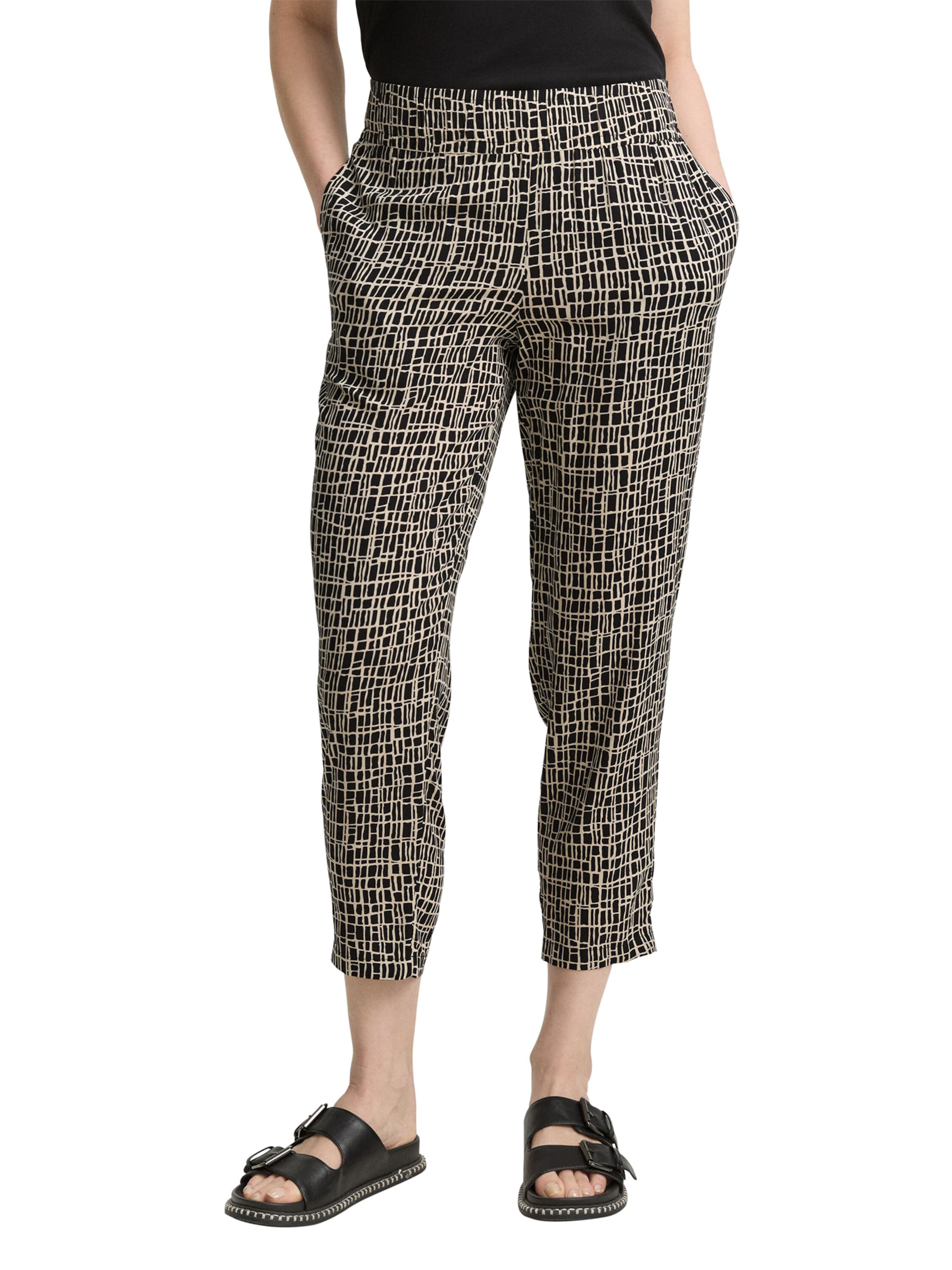 TOM TAILOR Loose fit Pants in Black: front