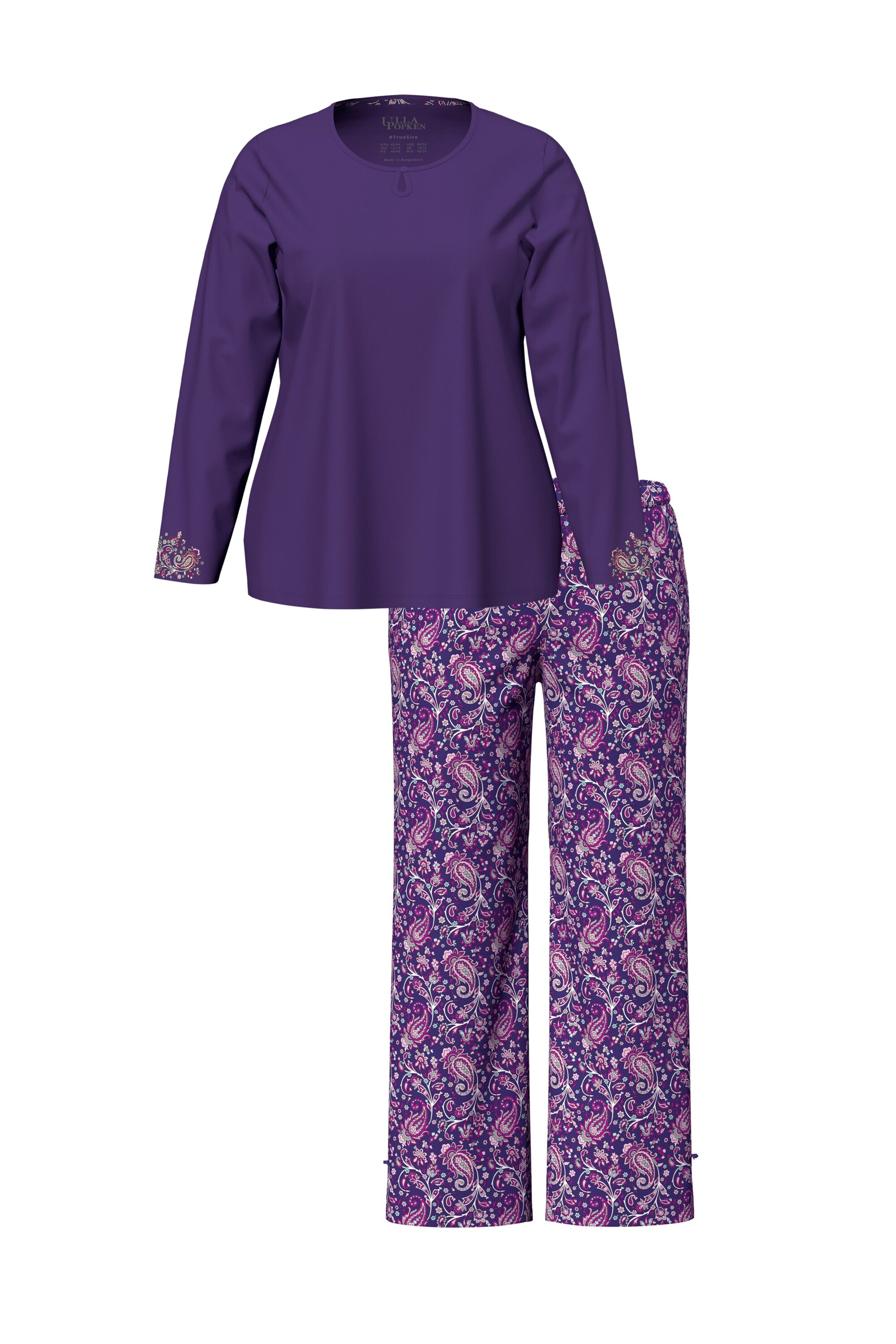 Ulla Popken Pyjama in Lila: voorkant