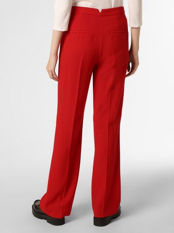 MAC Boot cut Pleat-Front Pants ' Joana ' in Red