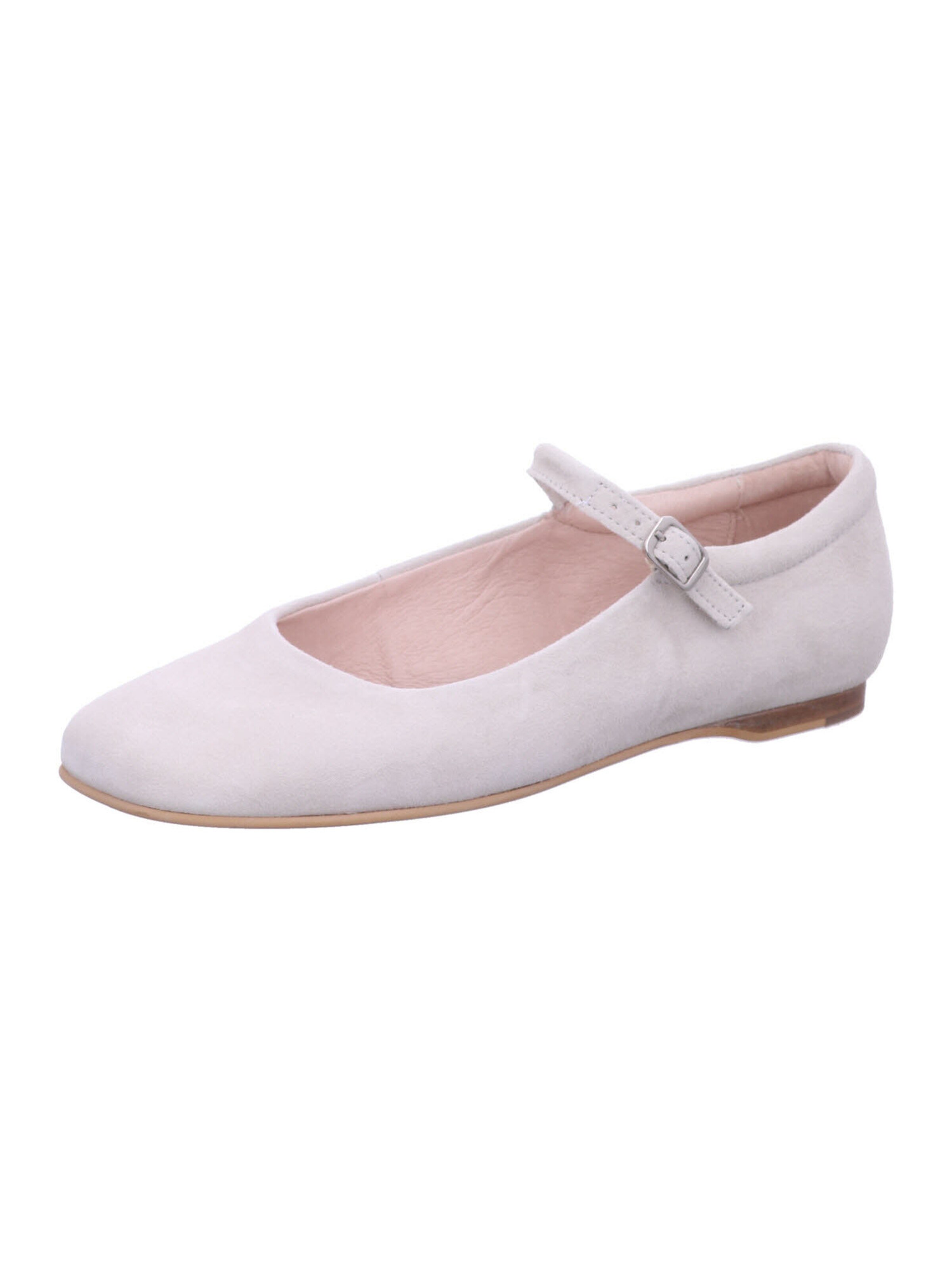 Apple of Eden Ballet Flats with Strap 'BAILEY' in Beige: front