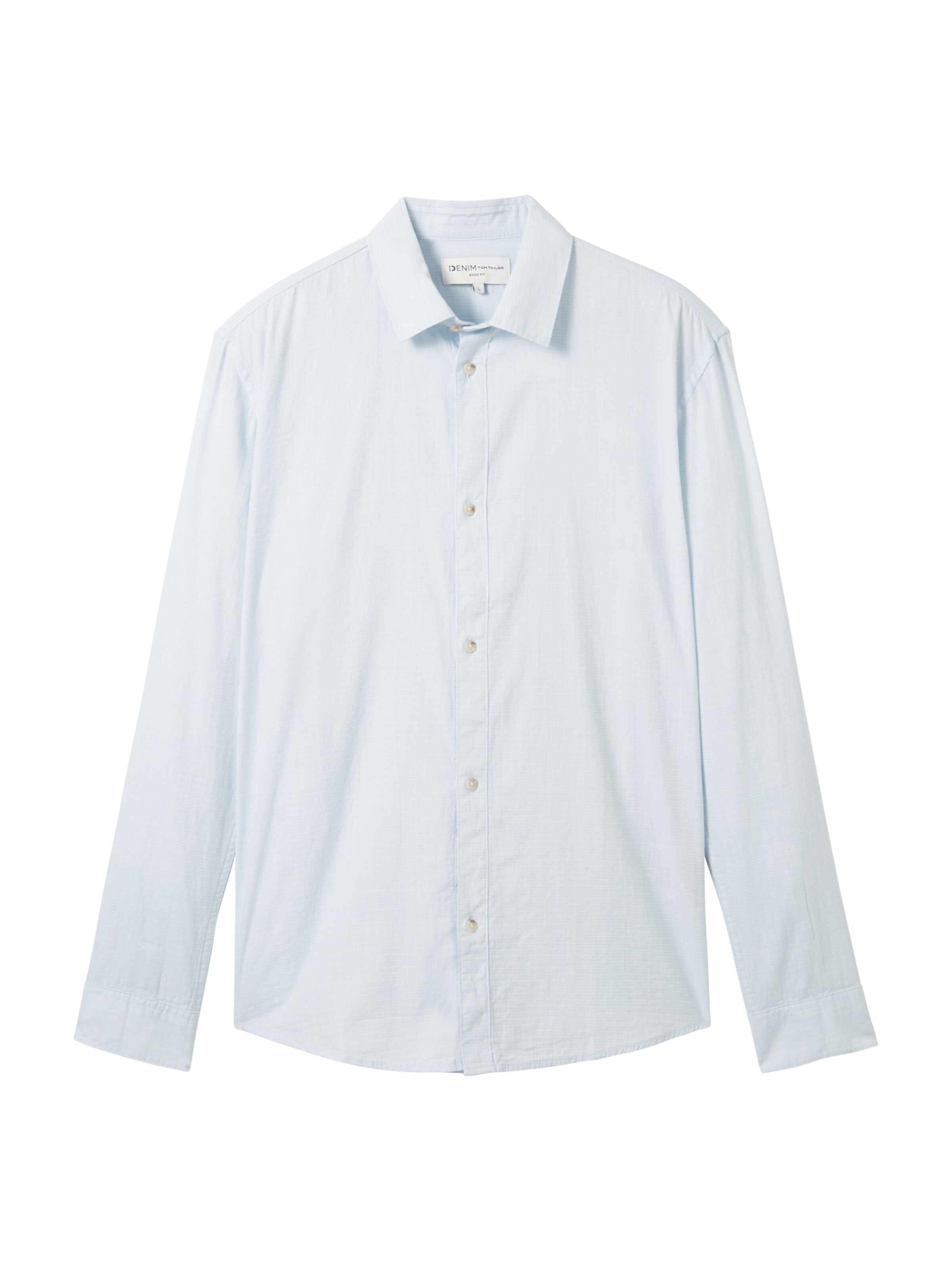 TOM TAILOR DENIM Regular Fit Hemd in Blau: Vorderseite