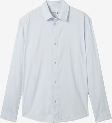 Coupe regular Chemise TOM TAILOR DENIM en bleu : devant