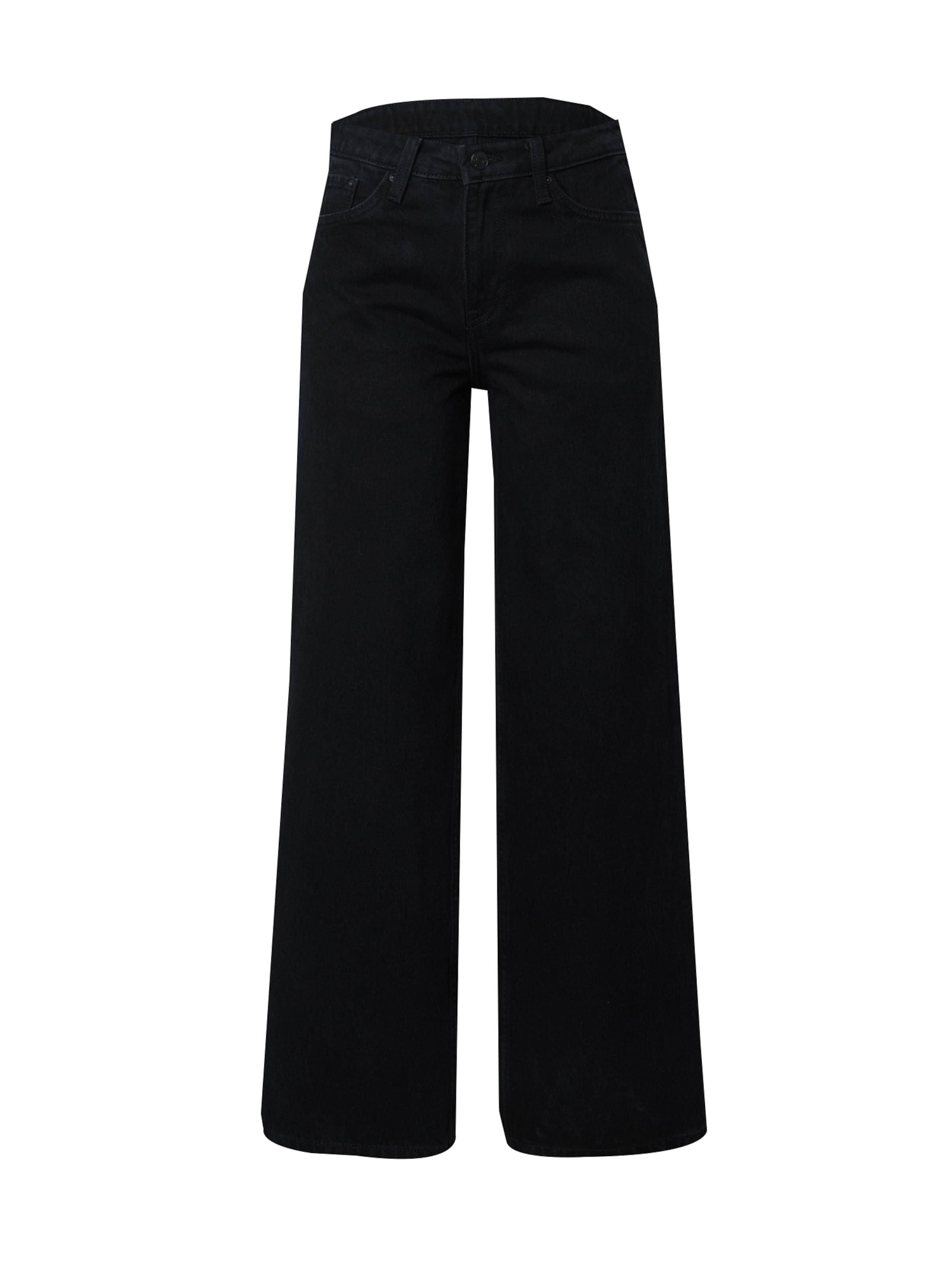 WEEKDAY Široký strih Džínsy 'AREA' - Čierna: predná strana