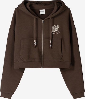 Bershka Sweatjakke i brun: forside