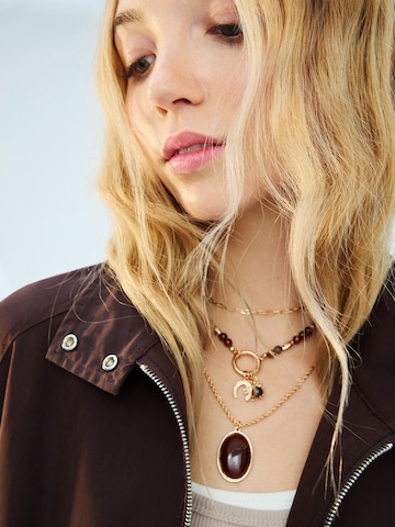 Bershka Necklace in Gold