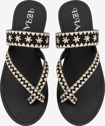 IZIA T-Bar Sandals in Black