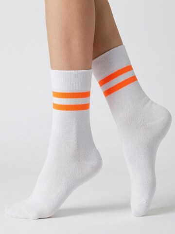 footstar Socks 'Neon' in Orange