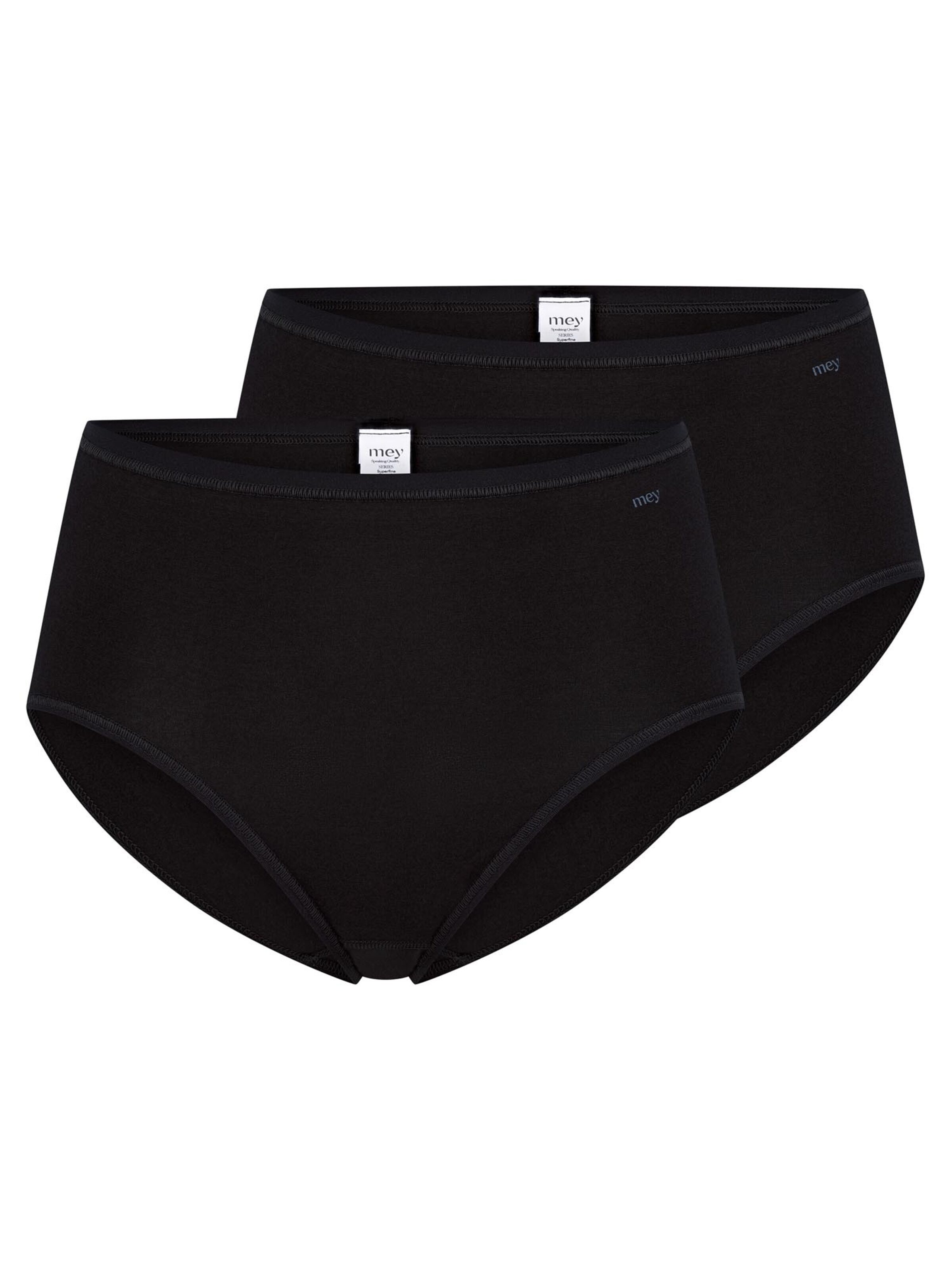 Mey Slip 'Cotton'‌‌‌ in Schwarz: Vorderseite
