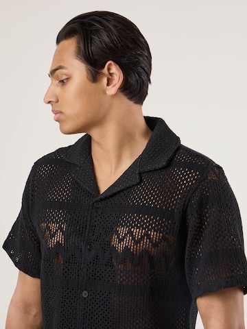 Denim Factory Comfort Fit Hemd 'Resort'‌‌‌‌‌‌‌ in Schwarz