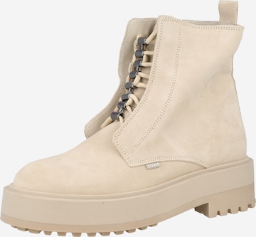 Steven New York Lace-Up Ankle Boots 'PALMA' in Beige: front