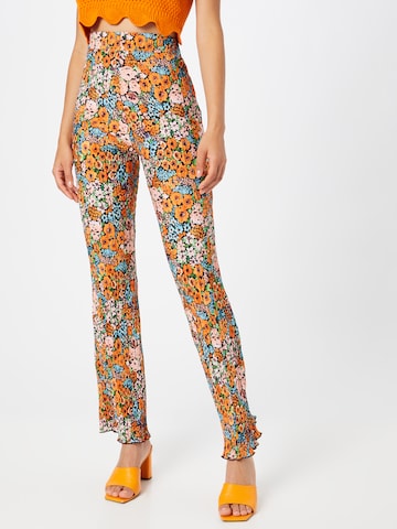 Monki Slimfit Broek in Oranje: voorkant