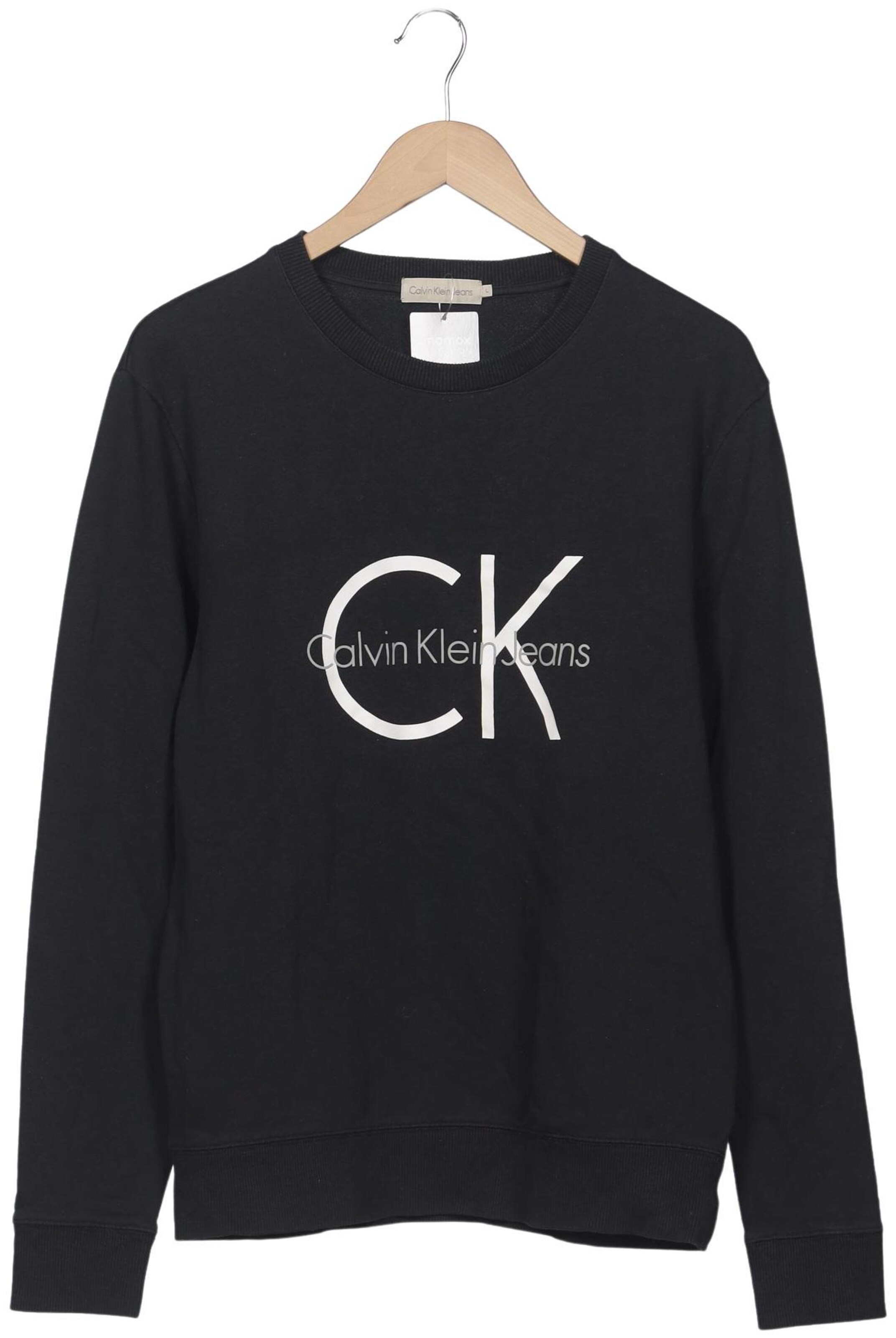 Calvin Klein Jeans Sweatshirt & Zip-Up Hoodie in L in Black: front