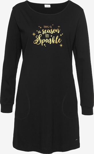 LASCANA Camiseta de noche en oro / negro, Vista del producto