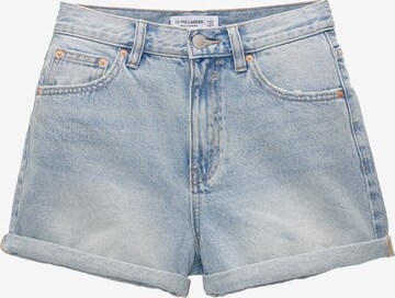 Pull&Bear Regular Jeans in Blauw: voorkant