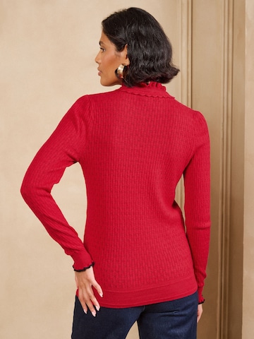 Pull-over love & roses en rouge