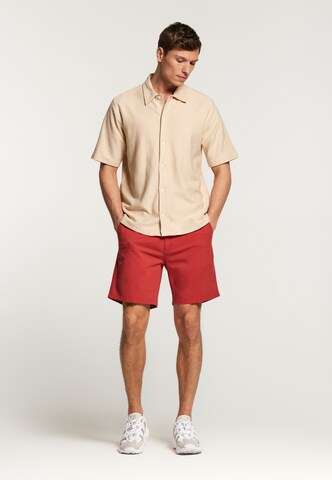 Shiwi Regular fit Button Up Shirt 'Alec' in Beige