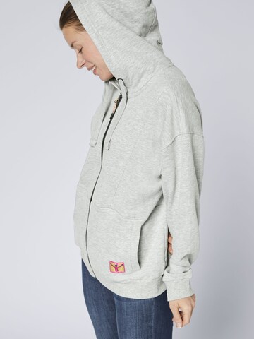 CHIEMSEE Sweatjacke ' aus weichem French Terry ' in Grau