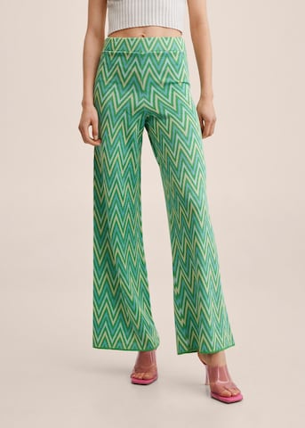 MANGO Boot cut Pants in Green: front