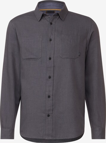 Street One MEN Button Up Shirt in Grey: front