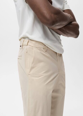 MANGO MAN Slim fit Chino Pants 'Lunar' in Beige