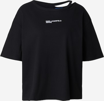 KARL LAGERFELD JEANSMajica - crna boja: prednji dio