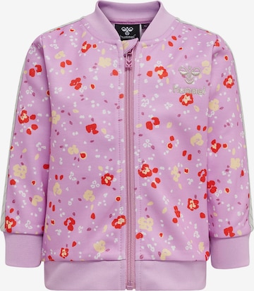 Veste de survêtement Hummel en rose : devant