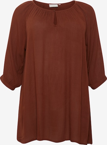 KAFFE CURVE Tunic 'Cami' in Brown: front