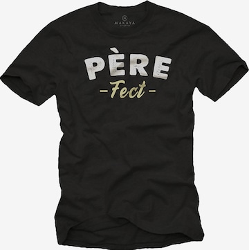 MAKAYA Shirt 'Pere Fect' in Black: front