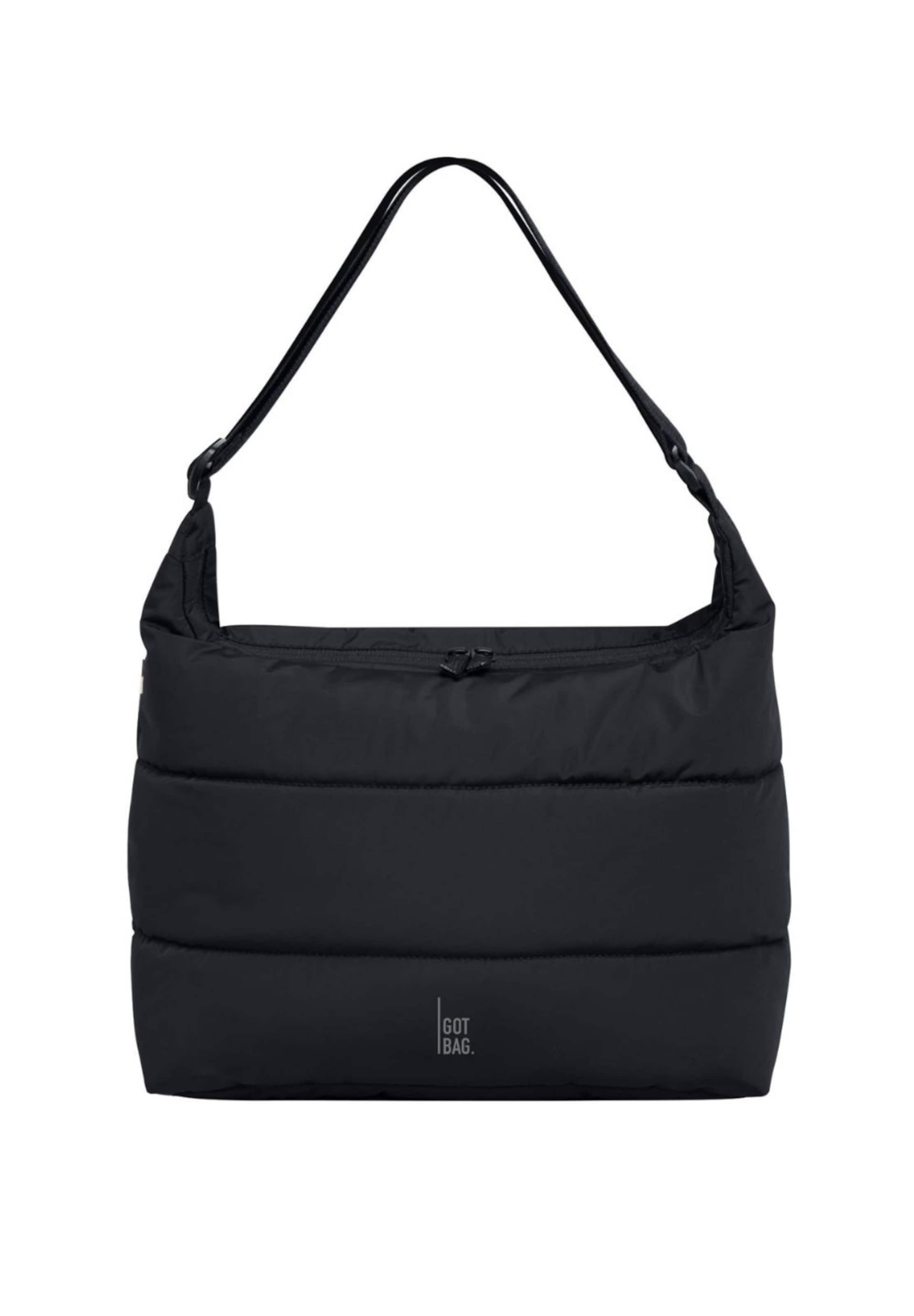 Borsa a spalla 'Puffer' di Got Bag in nero: frontale