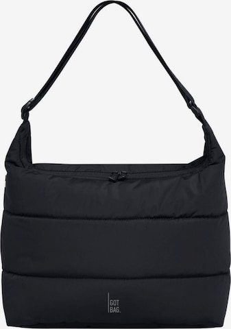 Borsa a spalla 'Puffer' di Got Bag in nero: frontale