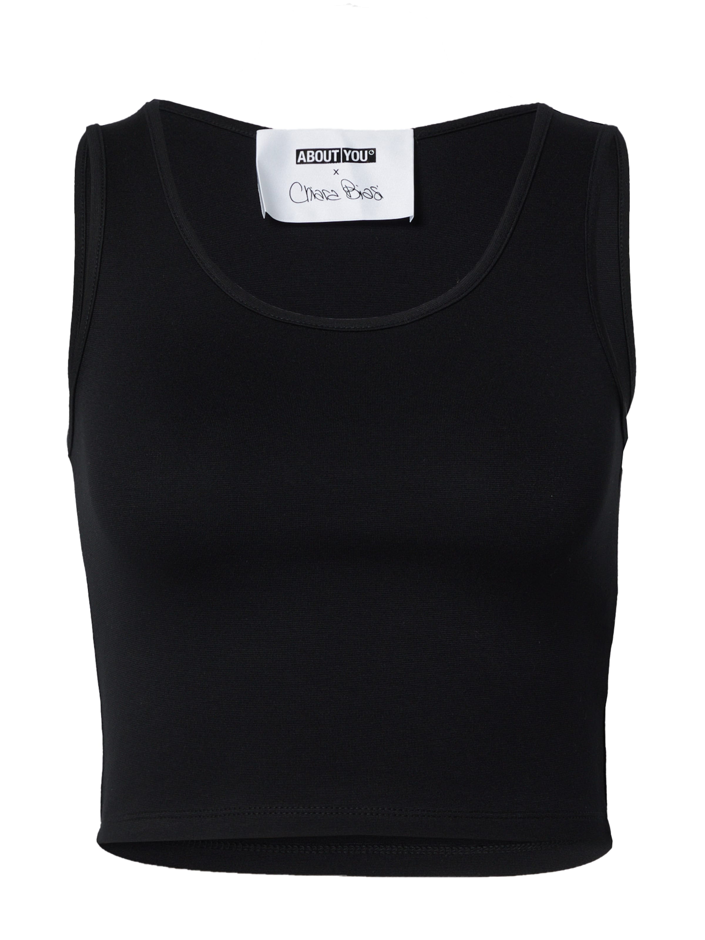 ABOUT YOU x Chiara Biasi Haut 'May' en noir, Vue avec produit