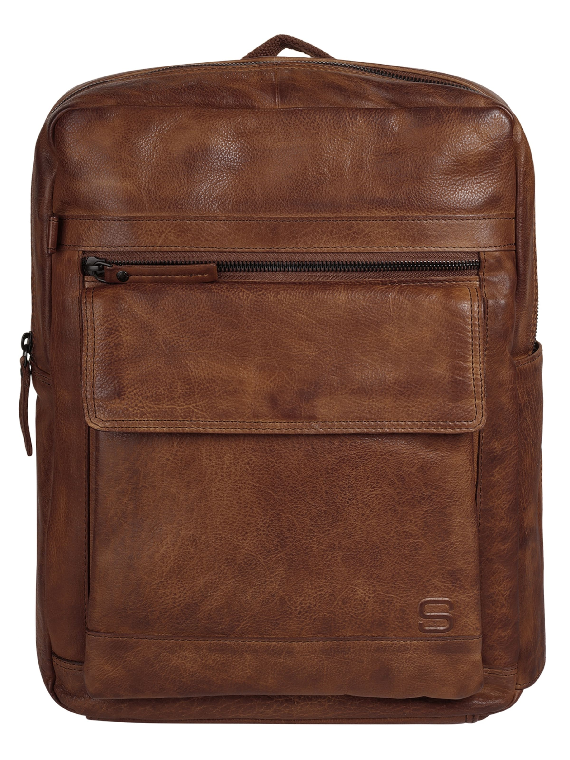 Spikes & Sparrow Backpack in Brown: front