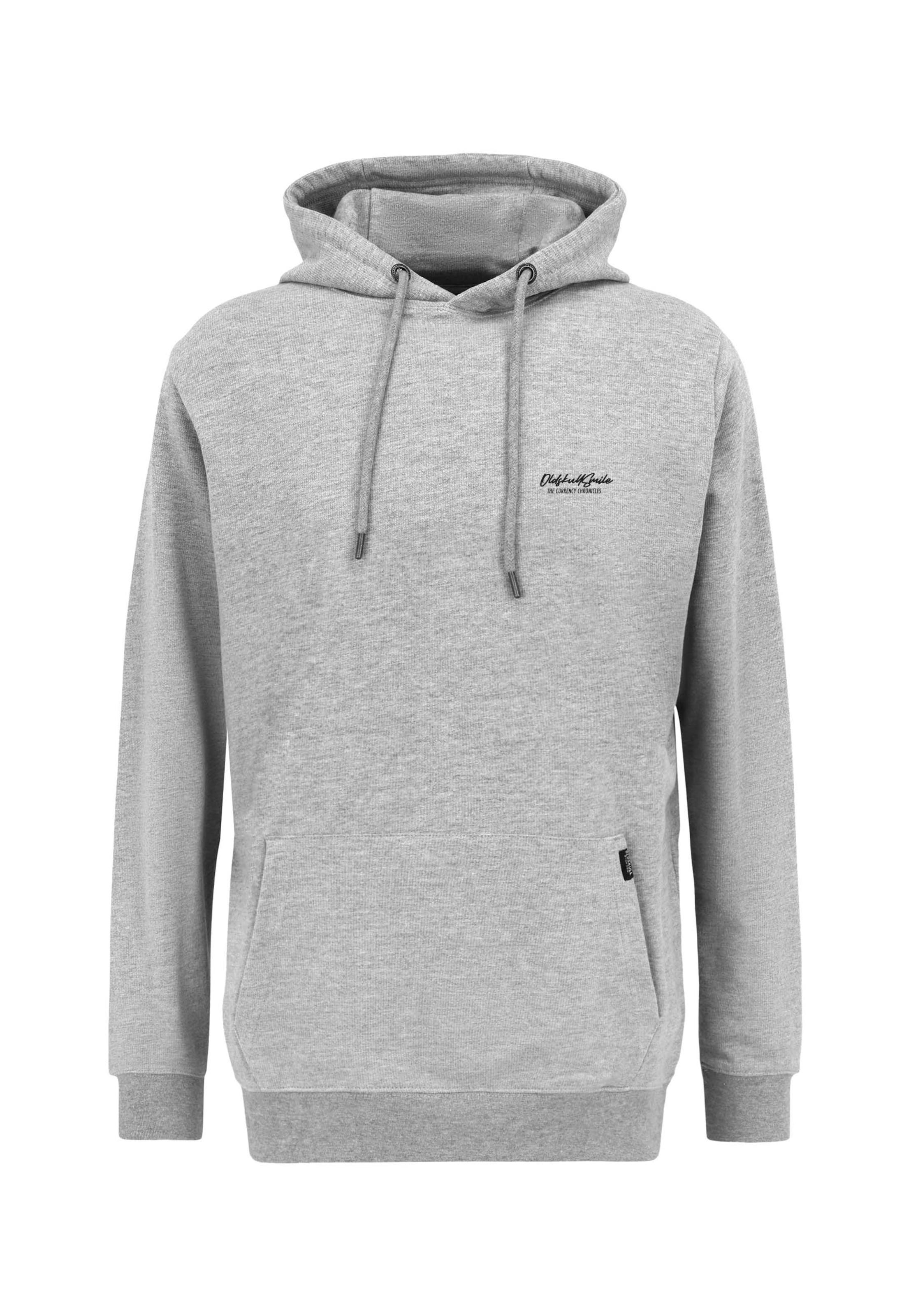 Oldskull Trui 'Xtreme Smiley Cash Skull' in Grijs: voorkant