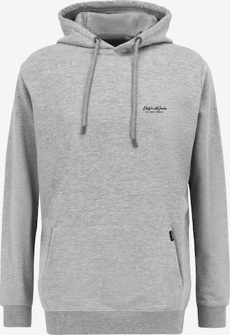 Oldskull Sweater 'Xtreme Smiley Cash Skull' in Grey: front