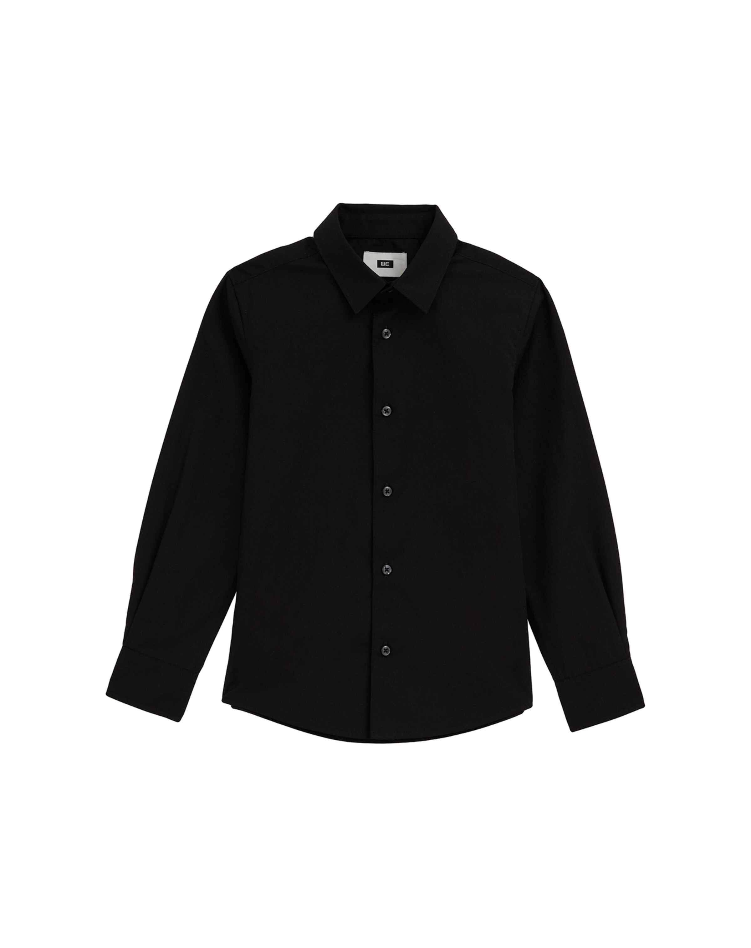 WE Fashion Klasický střih Košile – černá: přední strana