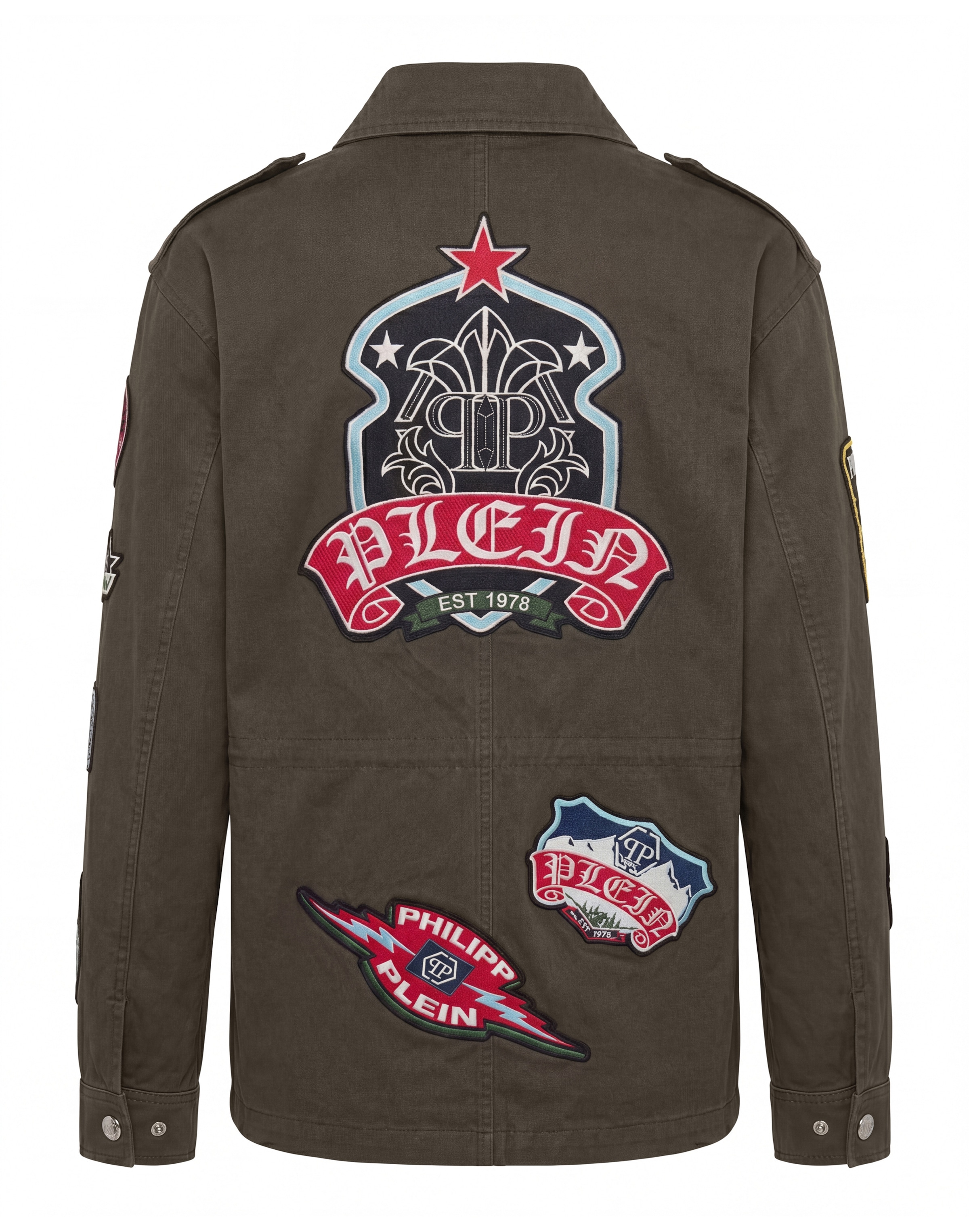 Giacca di mezza stagione 'Military' di Philipp Plein in verde