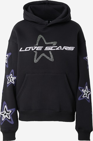 Love Scars - Sudadera en negro: frente