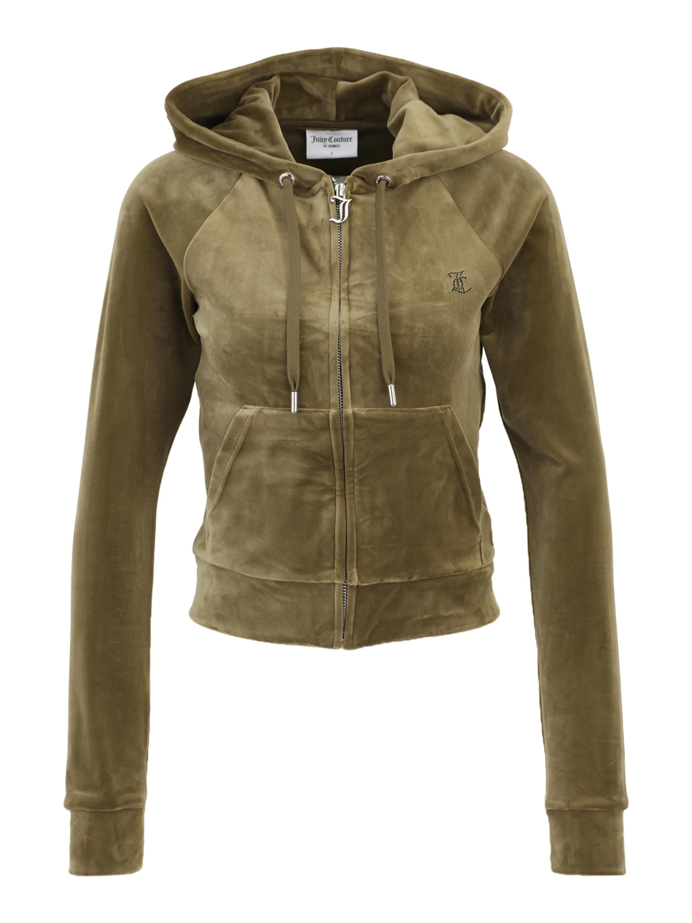 Juicy Couture Tall Sweatjacke 'Madison' in Grün: Vorderseite