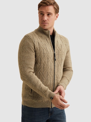 VANGUARD Cardigan 'Cardigan with zipper closure and allover pattern' i beige