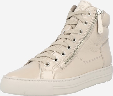 Paul Green Sneakers hoog in Beige: voorkant