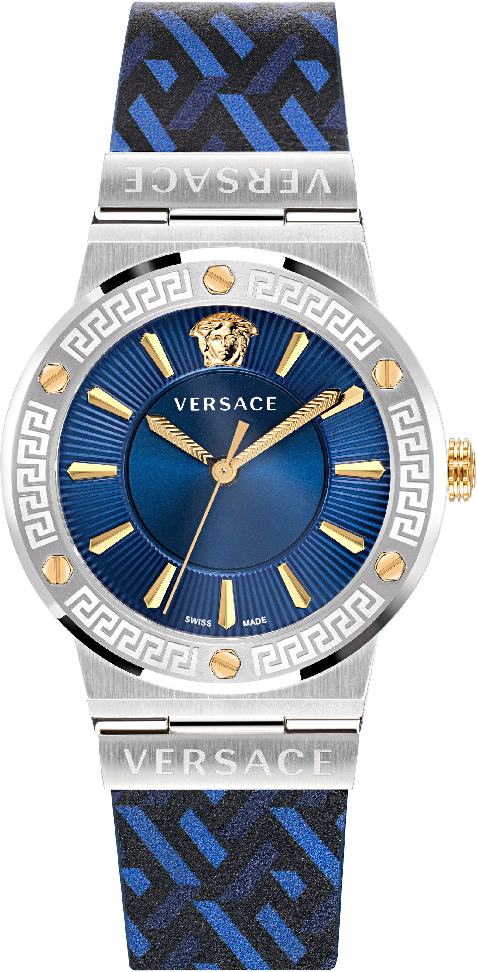 VERSACE Uhr in Blau: Vorderseite