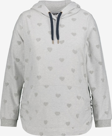 Sweat-shirt Ulla Popken en gris : devant