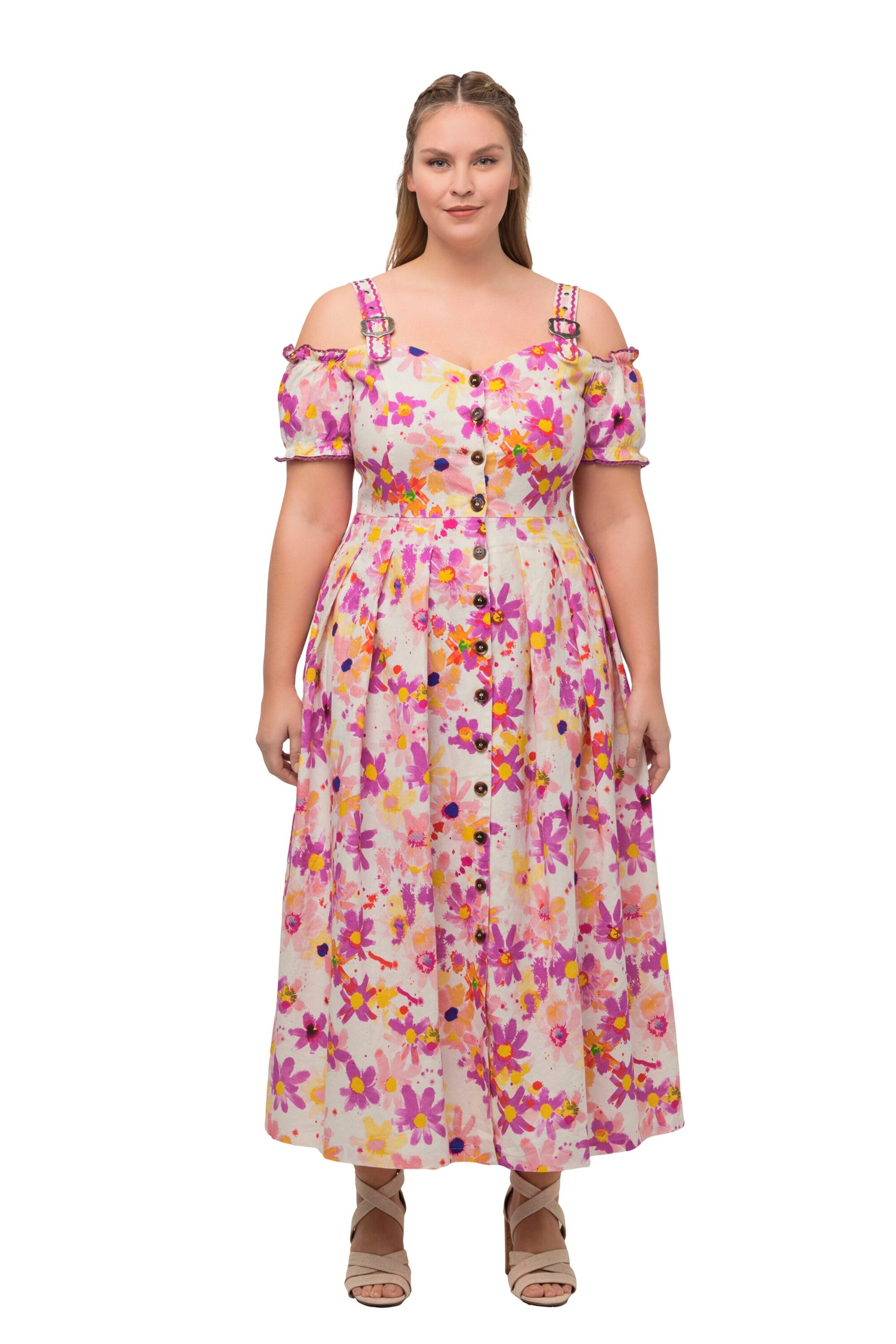 Ulla Popken Kleid in Mischfarben: Vorderseite